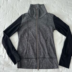 Gray and Black Zip-Up Jacket